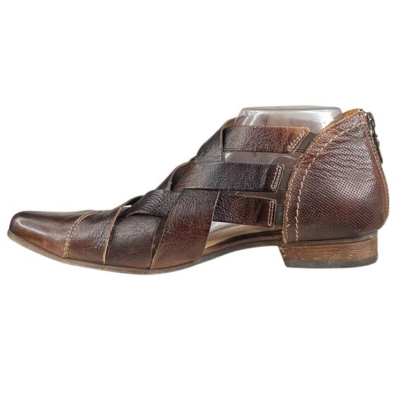 Bed Stu Women’s Brittany Brown Woven Leather Shoes Size US 9 - Picture 2 of 11